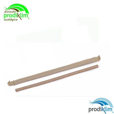 CAÑA BIO-ECO MARRON ENFUNDADA PAPEL (100UDS)