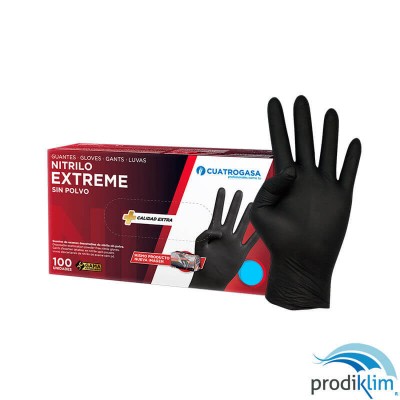 GUANTE NITRILO NEGRO EXTREME T/M (100U)