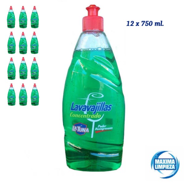 DETERGENTE MANUAL CONCENTRADO TUNA 12X750ML