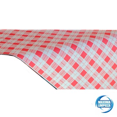 MANTEL 100X100 40GR CUADROS ROJOS (400UDS)