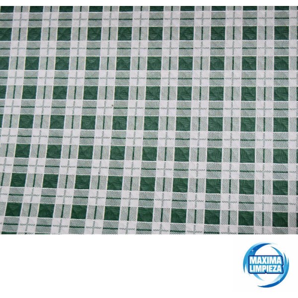 MANTEL 100X100 40GR CUADROS VERDES (400UDS)