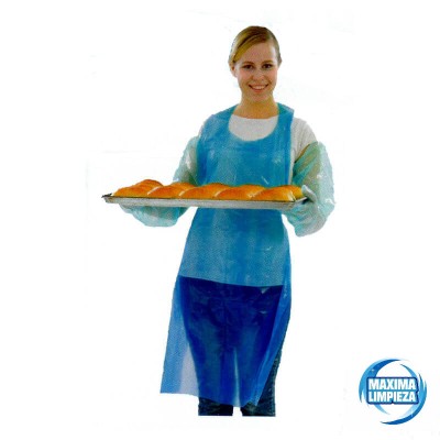 DELANTAL PLAST G80 AZUL DESECHA 76X120 (100U)