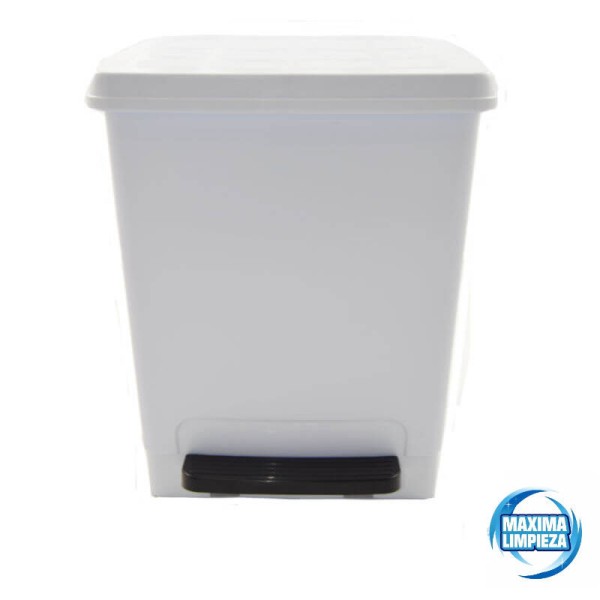 PAPELERA PEDAL ABS BLANCA 26L