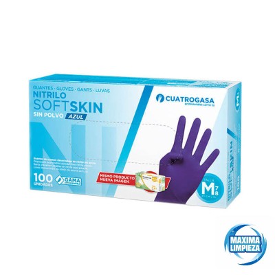 GUANTE NITRILO AZUL DERMOLITE T/G (100UDS)