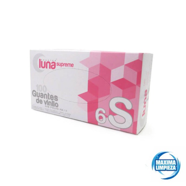 GUANTE VINILO SIN POLVO T/P (100UDS)