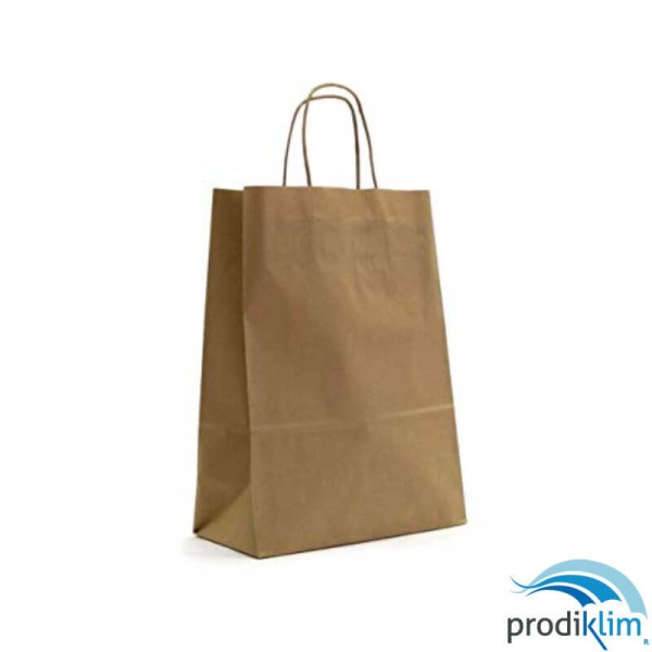 BOLSA PAPEL KRAFT 29X17X29 ASA RETORCIDA (25UDS)