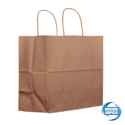 BOLSA CELULOSA 23X11X31 BLANCA ASA RETORCIDA (25UDS)