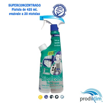 Bioalcohol Todo Uso Concentralia 425ML | Máxima Limpieza