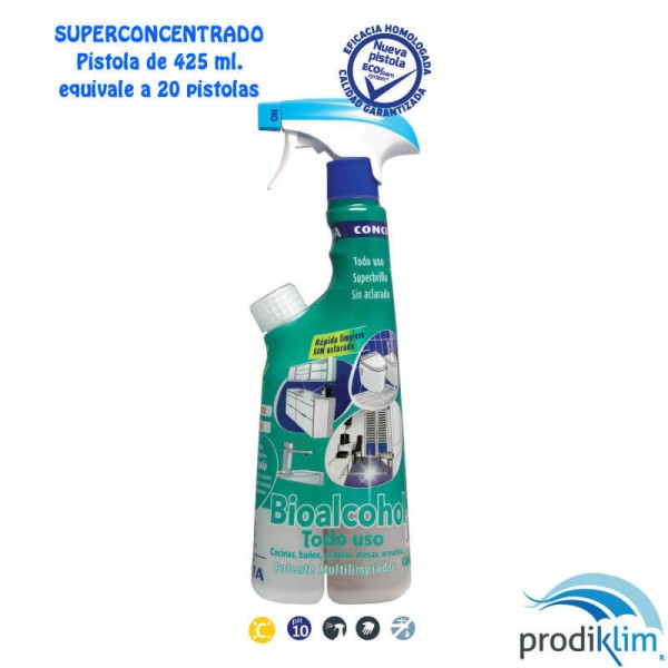 BIOALCOHOL TODO USO CONCENTRALIA 425ML *LQ*