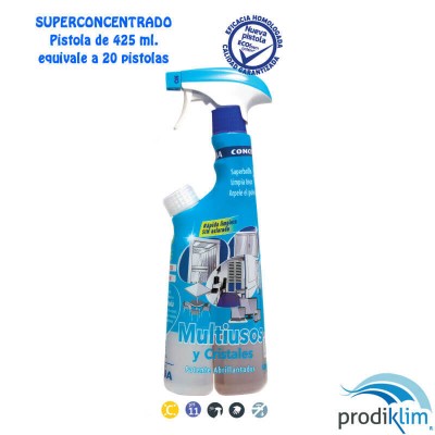 Multiusos y Cristales Concentrali 425ML | Máxima Limpieza