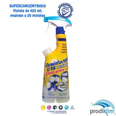 Desinfe C15 Multilim Cloro+jab CONCENTR450ML | Máxima Limpieza