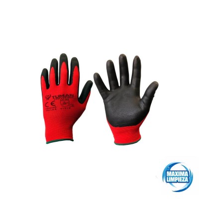 GUANTE NYLON NITRILO-FOAM ROJO T/M N-9