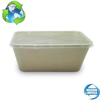 ENVASE RECTANG.950ML CAÑA AZUCAR C/TAPA (50U)