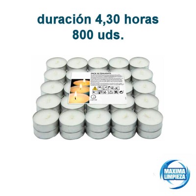 VELA TEALIGHTS 4.5 H (800UDS)