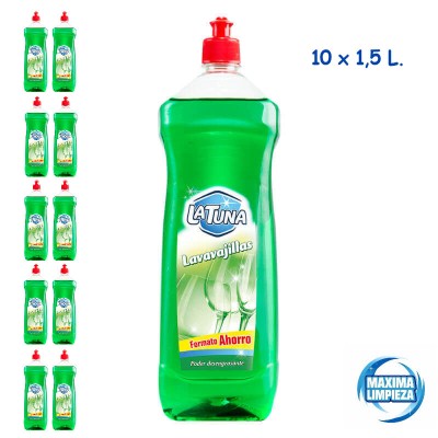 Detergente Manual la Tuna 10X1.5L | Máxima Limpieza