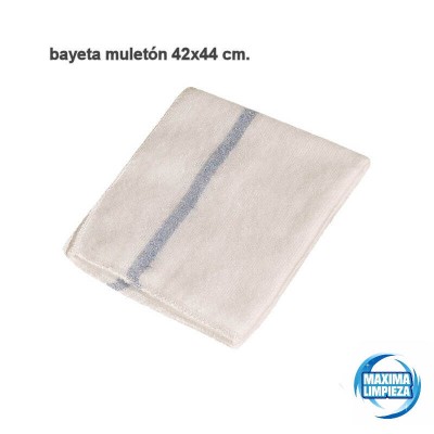 Bayeta Muleton Blanca 42x44 (12UDS) Mx | Máxima Limpieza
