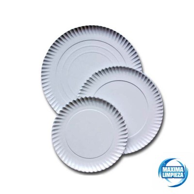 Plato de Carton Redondo 21CM (250UDS) Vm | Máxima Limpieza