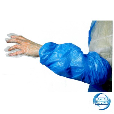 Manguitos Polietileno G80 Azul (100UDS) | Máxima Limpieza