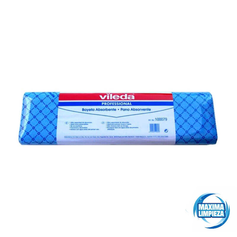 Bayeta PVA micro azul Vileda 35x38 cm. (5 uds.) - Máxima limpieza -  Productos de Limpieza Industrial