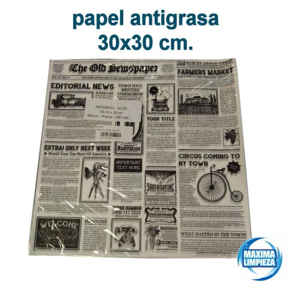 papel antigrasa absorvente prensa