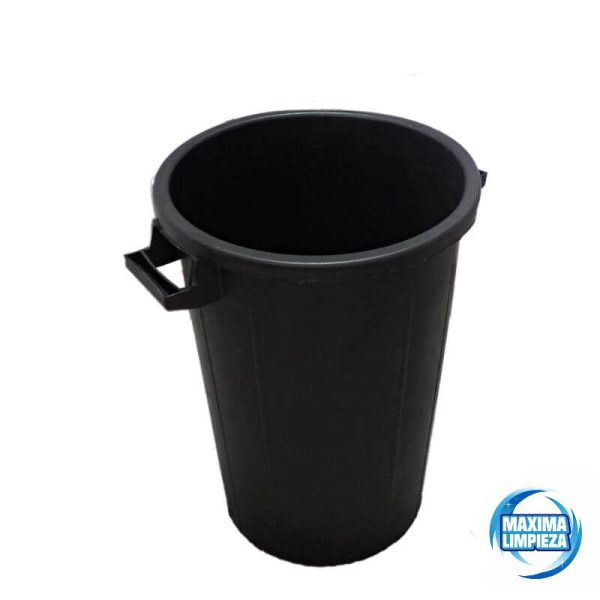 Cubo Bin 75 l. sin tapa, irrompible, negro. - Imagen 1